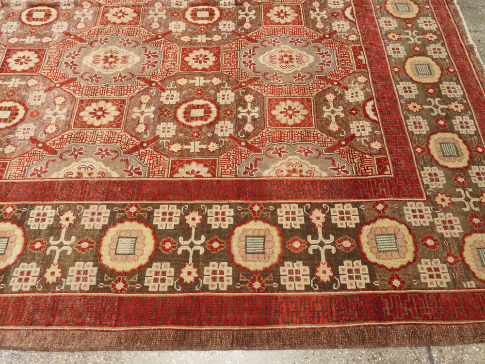 Contemporary Large Egyptian Carpet in the Khotan Style, No.25452 - Staging
