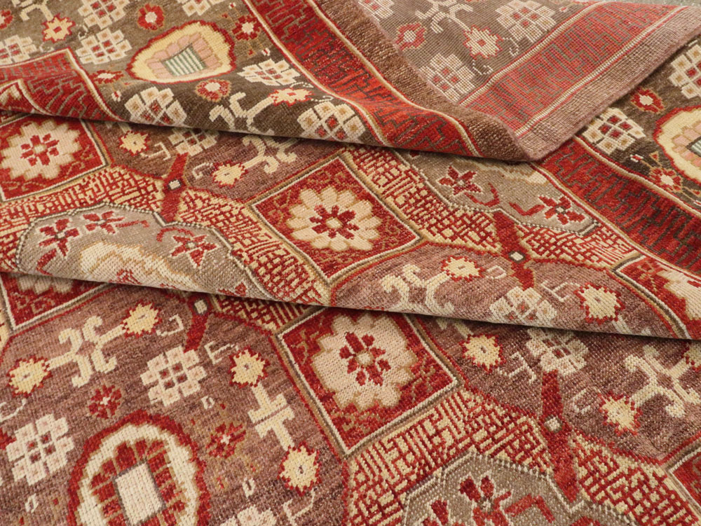 Contemporary Large Egyptian Carpet in the Khotan Style, No.25452 - Staging