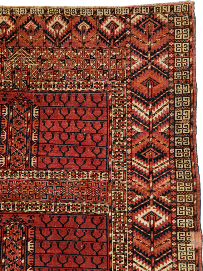 Antique Central Asian Tekke Rug, No.25460 - Staging