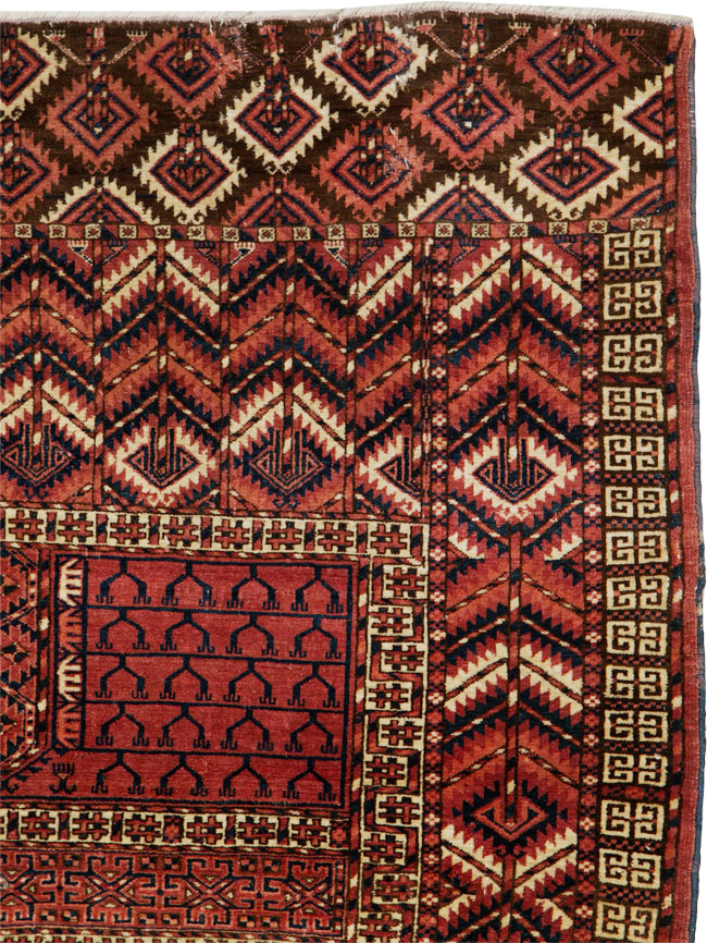 Antique Central Asian Tekke Rug, No.25460 - Staging