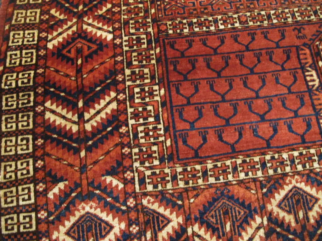 Antique Central Asian Tekke Rug, No.25460 - Staging