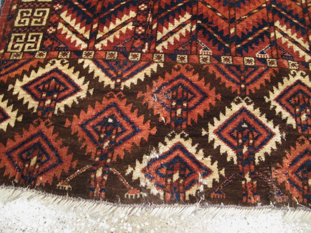Antique Central Asian Tekke Rug, No.25460 - Staging