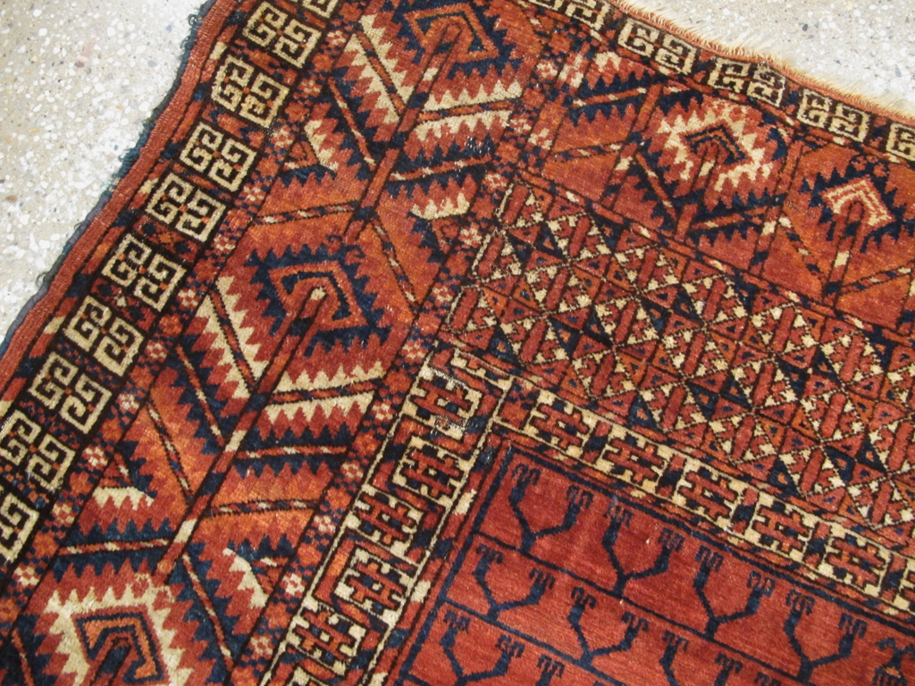 Antique Central Asian Tekke Rug, No.25460 - Staging