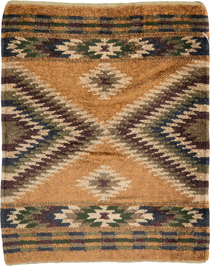 Vintage Indian Flatweave Kilim, No.25465 - Staging