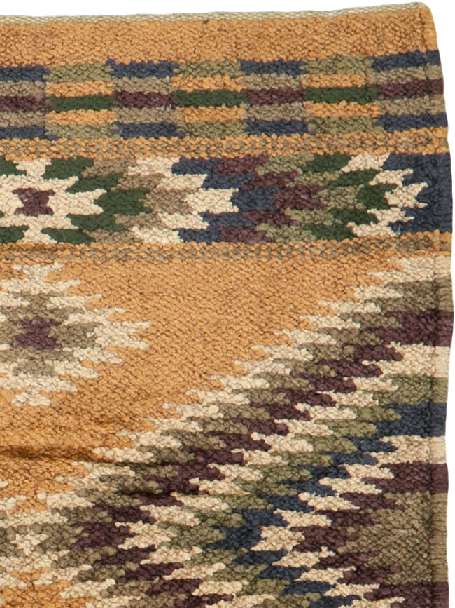 Vintage Indian Flatweave Kilim, No.25465 - Staging