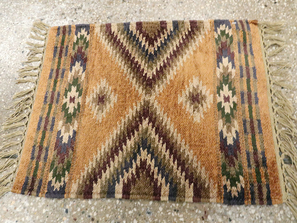 Vintage Indian Flatweave Kilim, No.25465 - Staging
