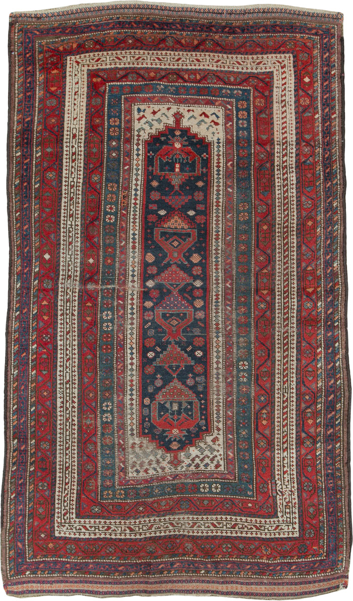 Antique Persian Kurdish Rug, No.25472 - Staging