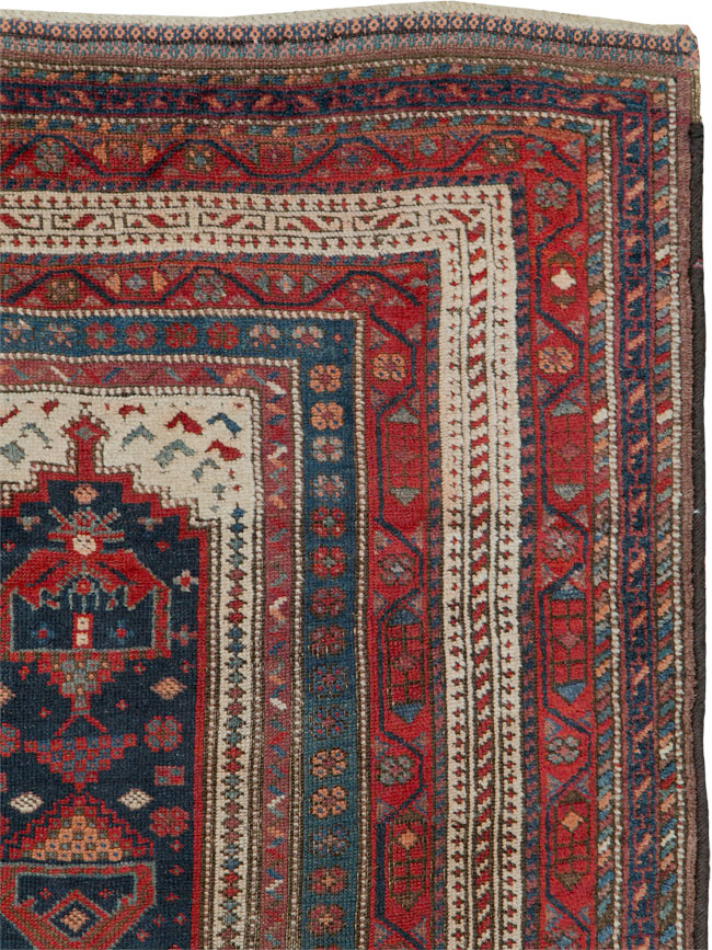 Antique Persian Kurdish Rug, No.25472 - Staging