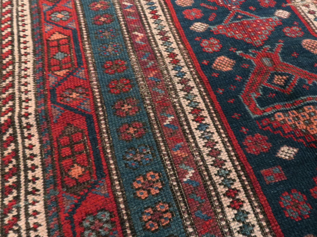 Antique Persian Kurdish Rug, No.25472 - Staging
