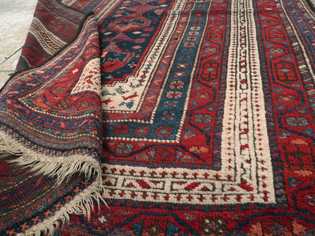 Antique Persian Kurdish Rug, No.25472 - Staging