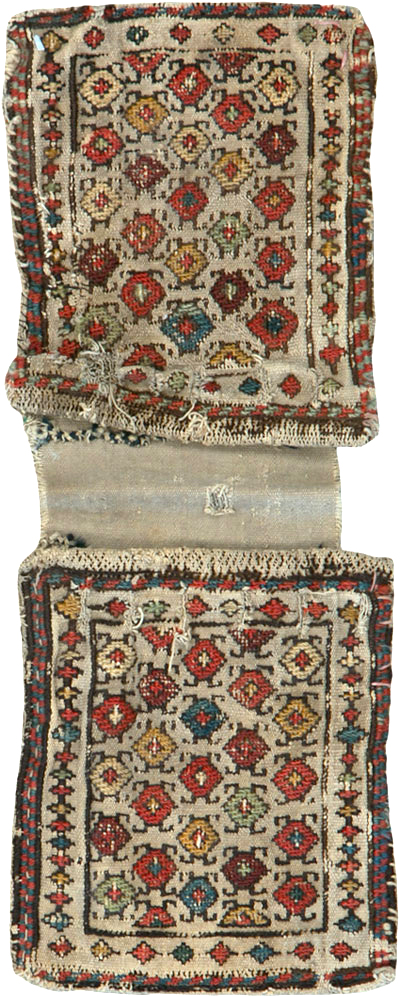 Antique Central Asian Soumak Saddlebag, No.25480 - Staging