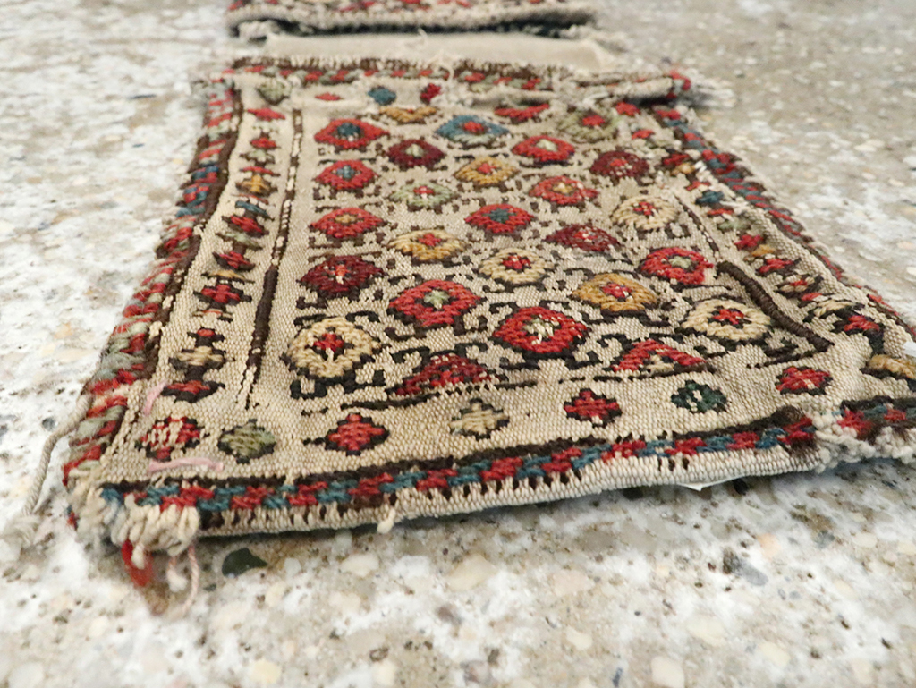 Antique Central Asian Soumak Saddlebag, No.25480 - Staging