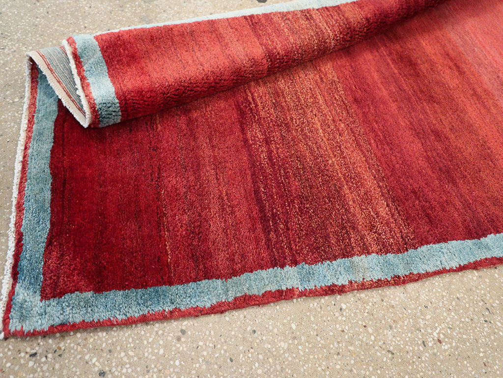 Vintage Persian Malayer Modernist Rug, No.25485 - Staging