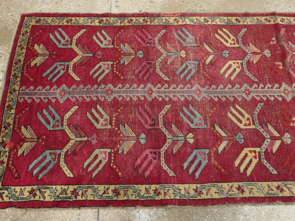 Antique Turkish Ghiordes Runner, No.25486 - Staging