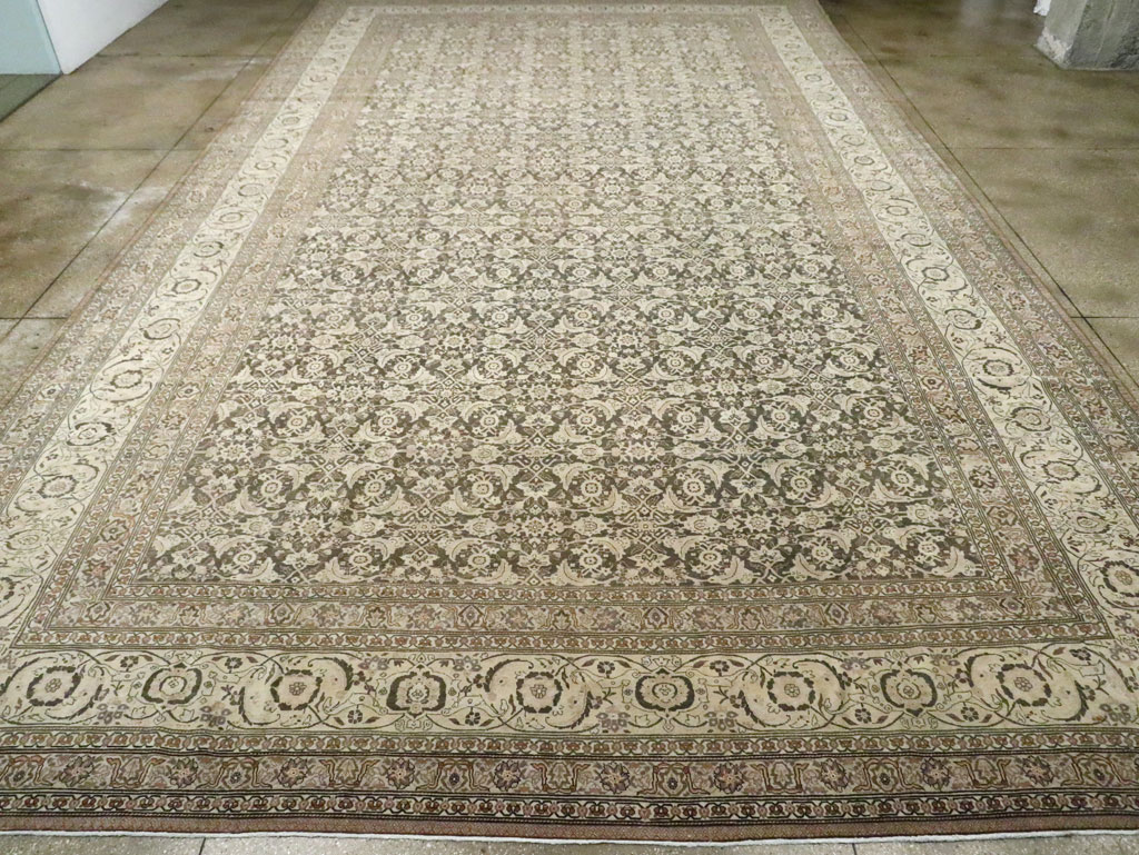 Antique Persian Tabriz Carpet, No.25490 - Staging