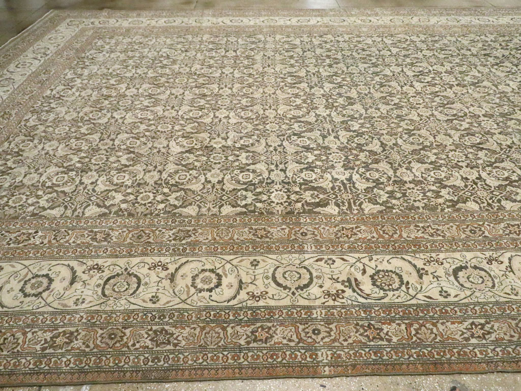 Antique Persian Tabriz Carpet, No.25490 - Staging