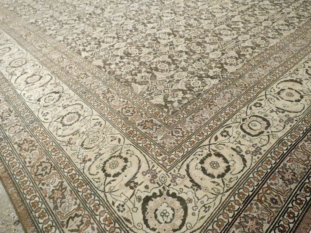 Antique Persian Tabriz Carpet, No.25490 - Staging