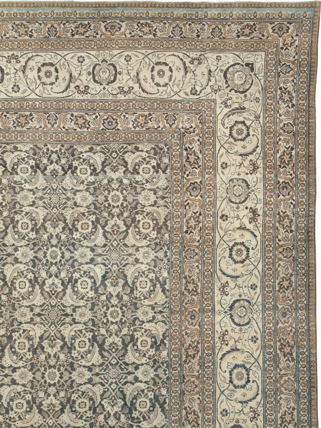 Antique Persian Tabriz Carpet, No.25490 - Staging