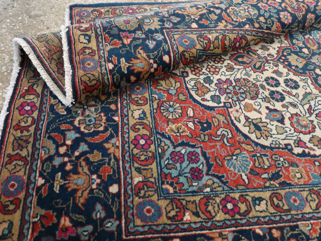 Antique Persian Kashan Rug, No.25501 - Staging