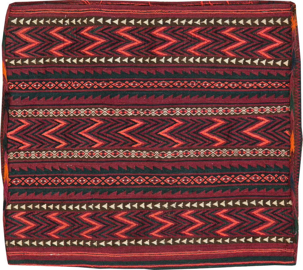 Vintage Central Asian Tribal Bag Face, No.25511 - Staging