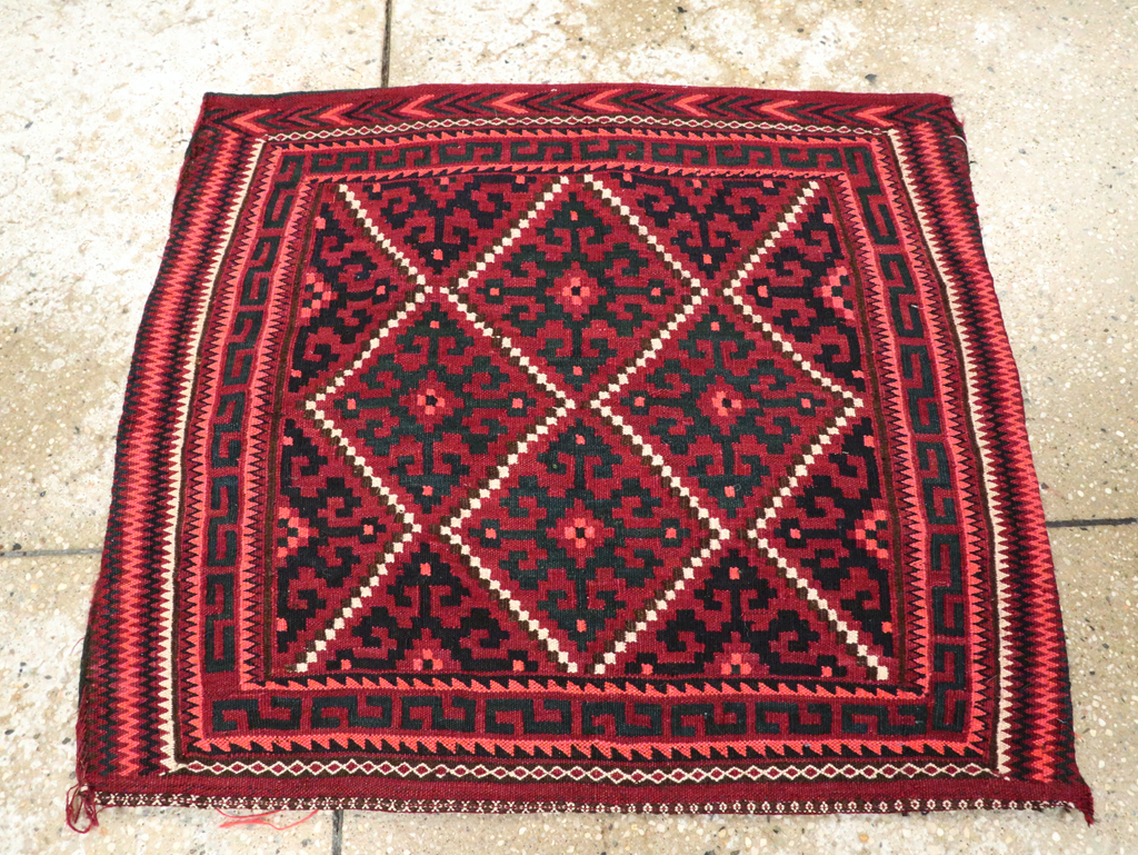 Vintage Central Asian Tribal Bag Face, No.25511 - Staging