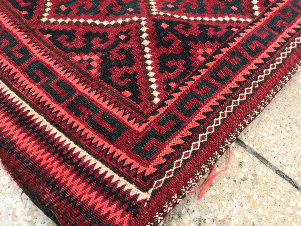 Vintage Central Asian Tribal Bag Face, No.25511 - Staging