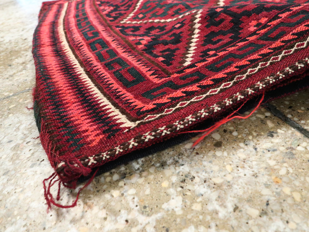 Vintage Central Asian Tribal Bag Face, No.25511 - Staging