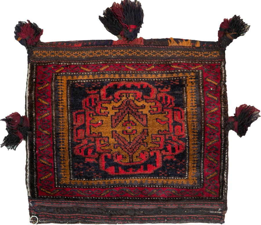 Vintage Persian Baluch Bag Face, No.25512 - Staging