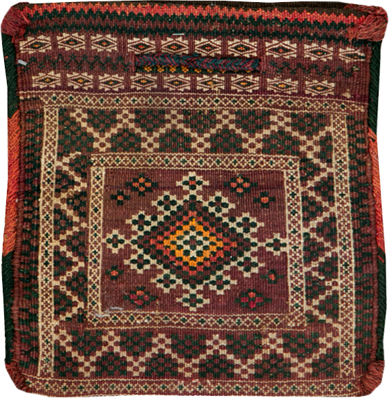 Vintage Uzbekistan Baluch Bag, No.25520 - Staging