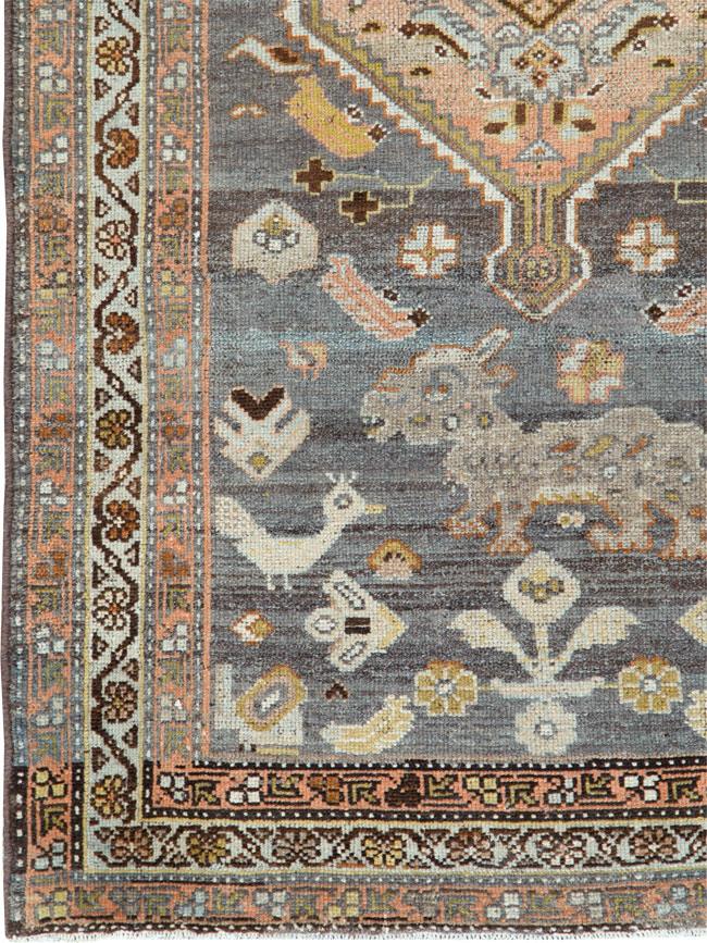 Vintage Persian Malayer Rug, No.25522 - Staging