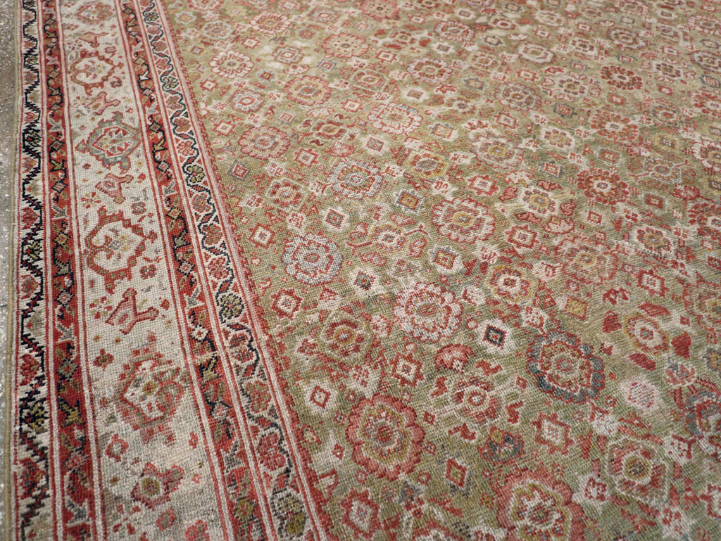 Antique Persian Mahal Carpet, No.25524 - Staging