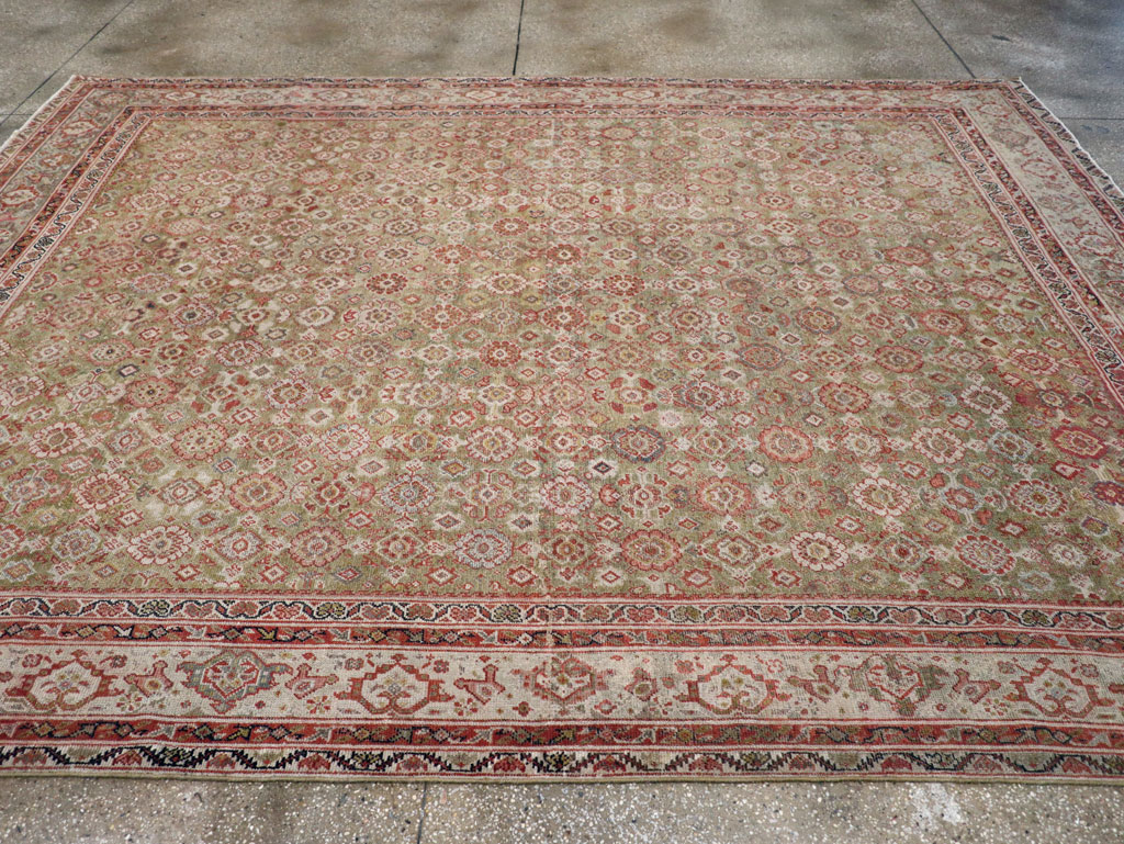 Antique Persian Mahal Carpet, No.25524 - Staging