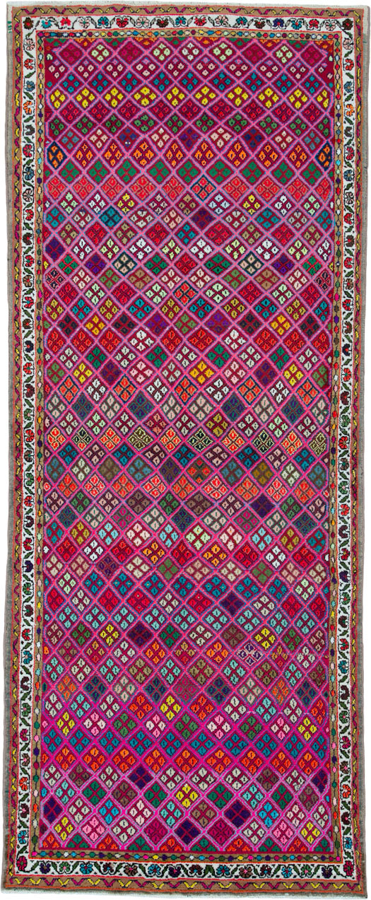 Vintage Persian Hamadan Runner, No.25528 - Staging