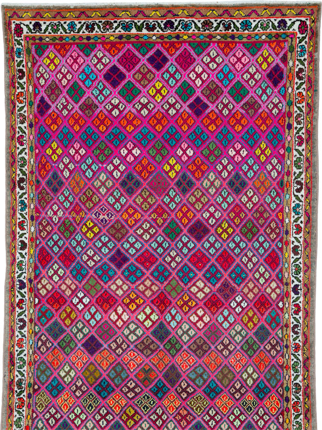 Vintage Persian Hamadan Runner, No.25528 - Staging