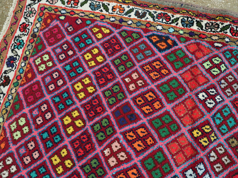 Vintage Persian Hamadan Runner, No.25528 - Staging