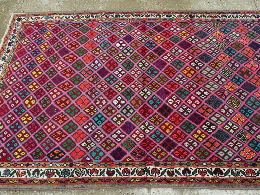 Vintage Persian Hamadan Runner, No.25528 - Staging