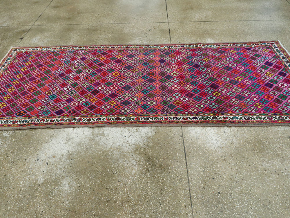 Vintage Persian Hamadan Runner, No.25528 - Staging