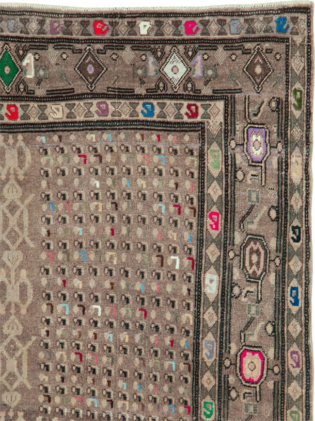 Vintage Persian Hamadan Modern Rug, No.25534 - Staging