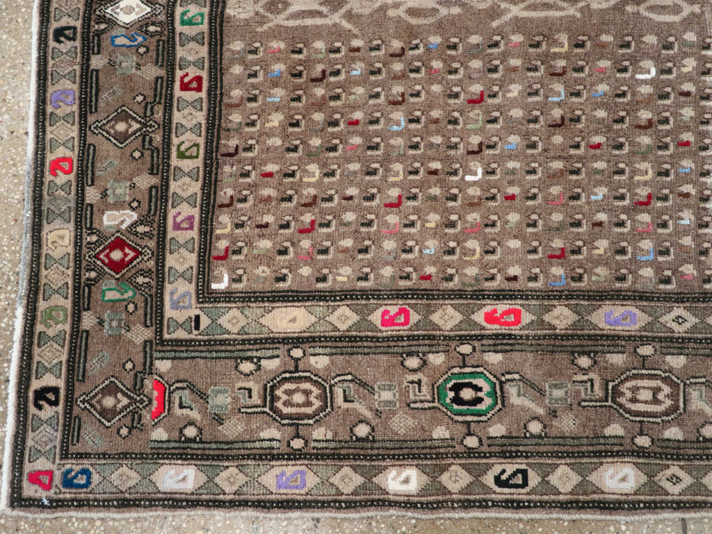 Vintage Persian Hamadan Modern Rug, No.25534 - Staging