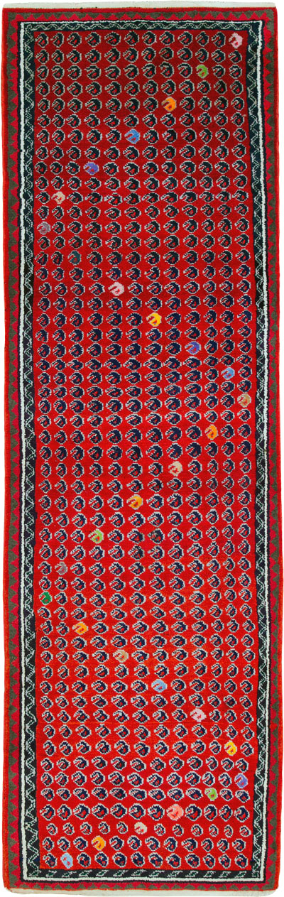 Vintage Persian Hamadan Runner, No.25535 - Staging