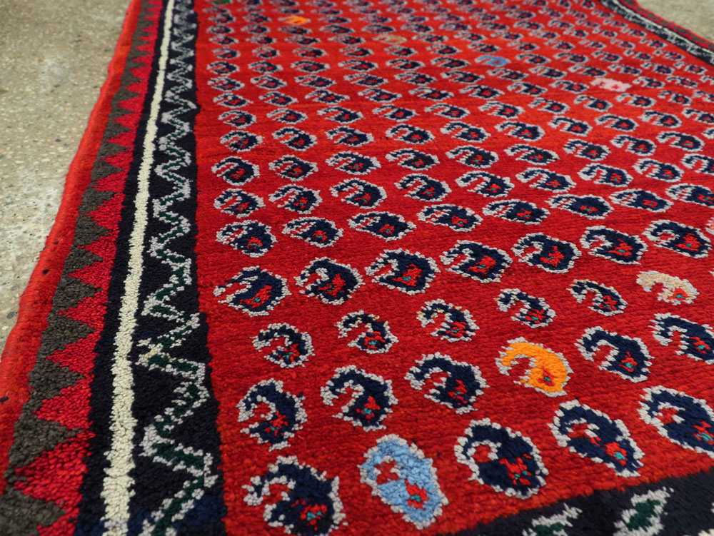 Vintage Persian Hamadan Runner, No.25535 - Staging