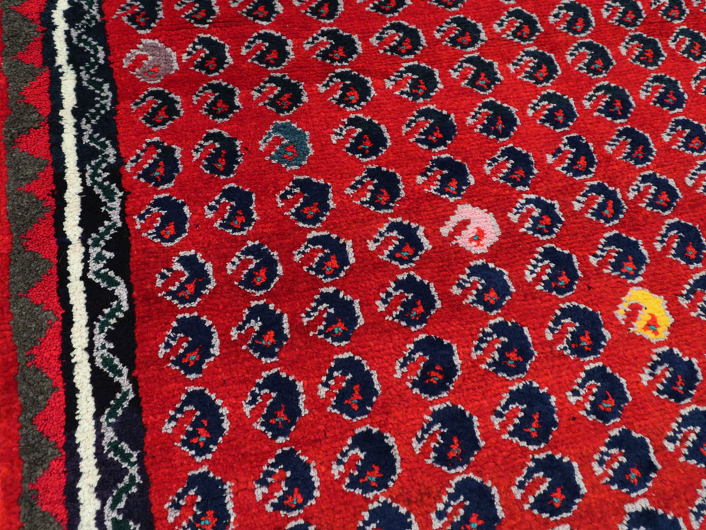 Vintage Persian Hamadan Runner, No.25535 - Staging