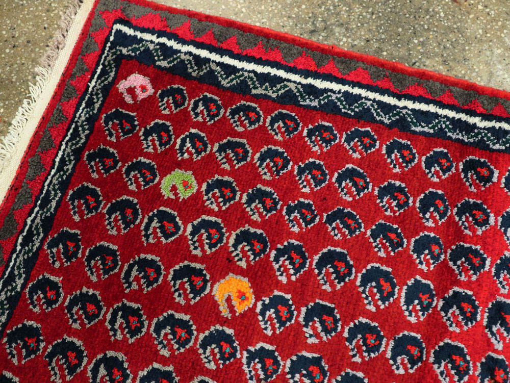 Vintage Persian Hamadan Runner, No.25535 - Staging