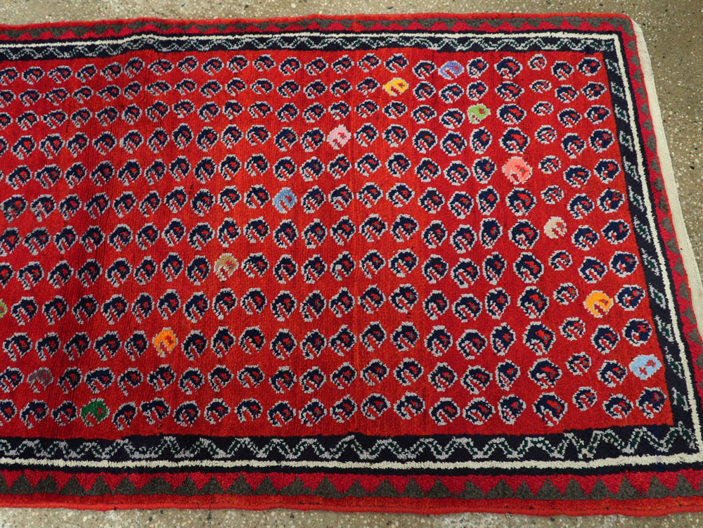 Vintage Persian Hamadan Runner, No.25535 - Staging
