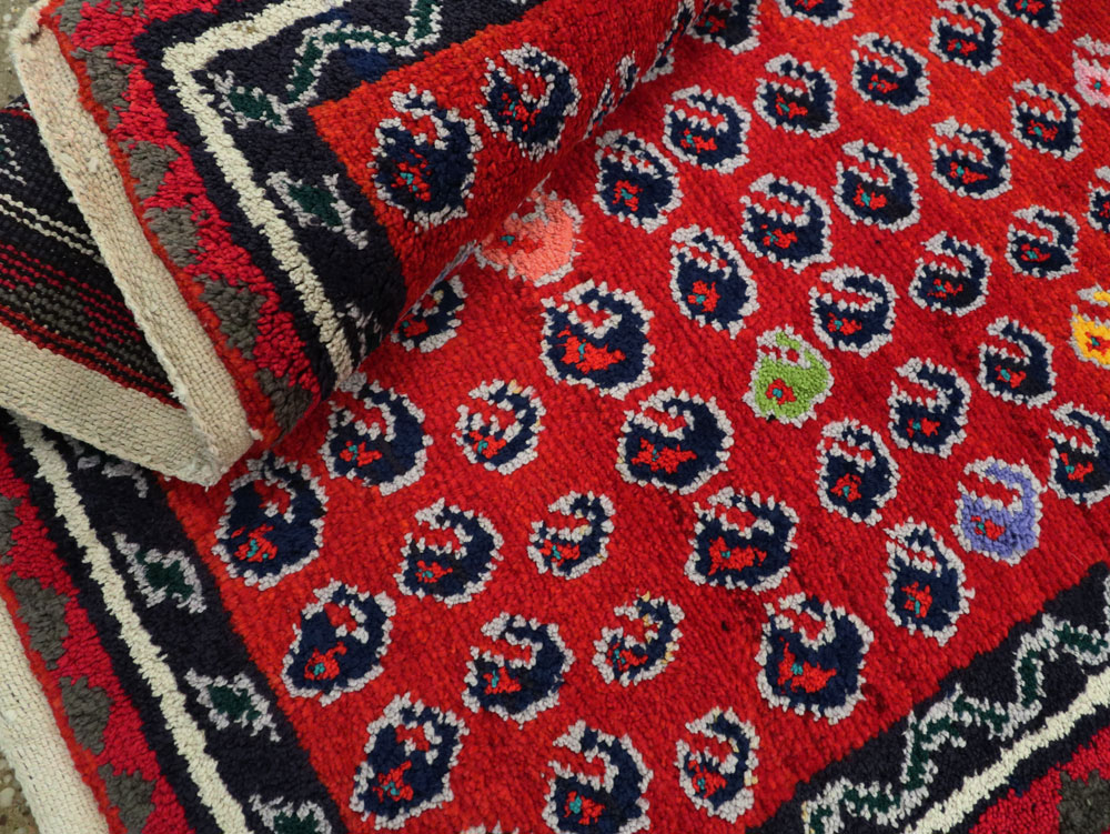 Vintage Persian Hamadan Runner, No.25535 - Staging