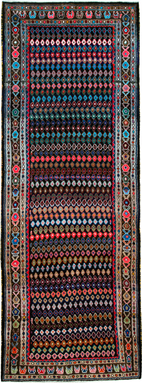 Vintage Persian Hamadan Runner, No.25536 - Staging
