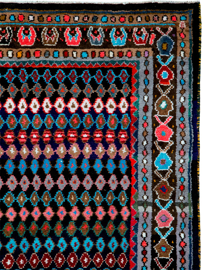 Vintage Persian Hamadan Runner, No.25536 - Staging