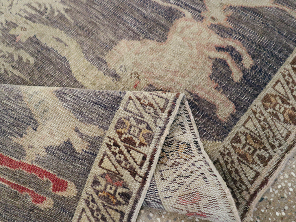 Vintage Kayseri Pictorial Rug, No.25563 - Staging