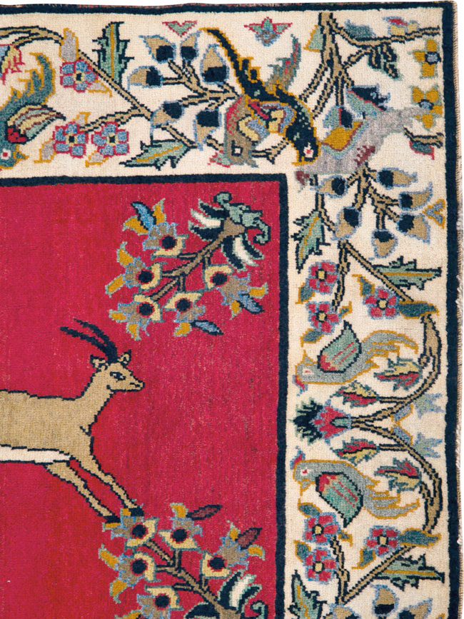 Vintage Tabriz Rug, No.25584 - Staging