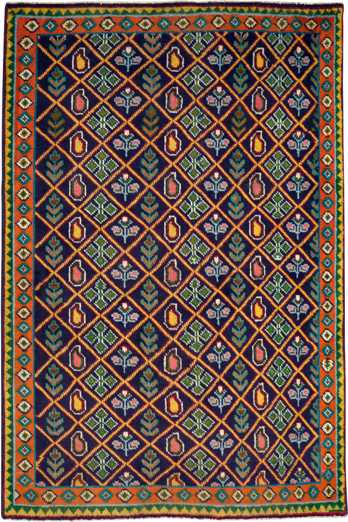 Vintage Persian Tabriz Rug (Pair: 1 of 2), No.25587 - Staging